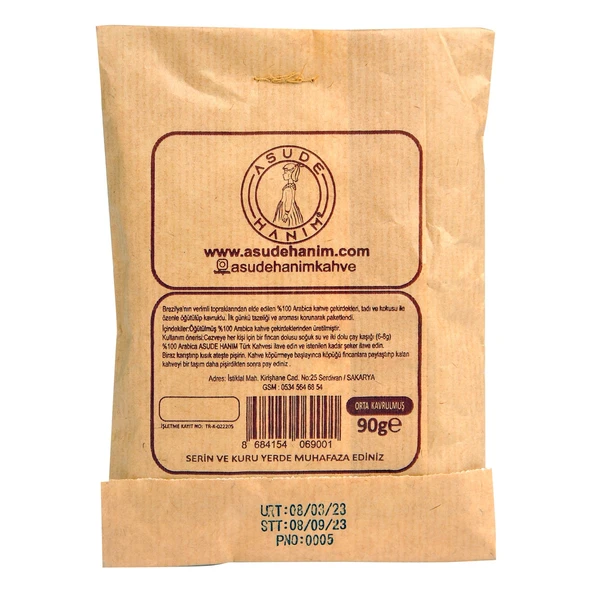 Asude Hanım Türk Kahvesi 90 gr 4 lü - 3