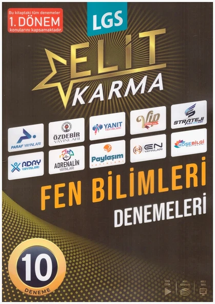 ELİT KARMA 8.SINIF 1.DÖNEM FEN BİL. 10 LU DENEMELERİ ürün görseli