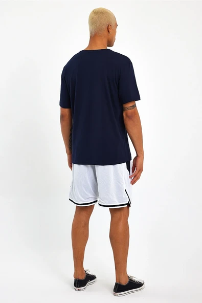 Süperlife Erkek Bisiklet Yaka Oversize Fit Baskılı Tişort spr23TS001 - 9