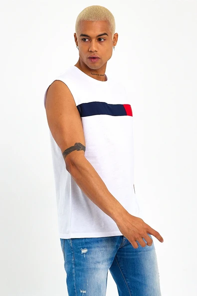 Süperlife Erkek Bisiklet Yaka Regular Fit Garnili Tişort SPR23AT346 - 4