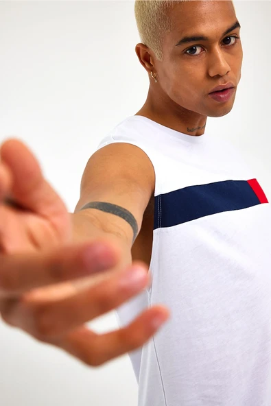 Süperlife Erkek Bisiklet Yaka Regular Fit Garnili Tişort SPR23AT346 - 7