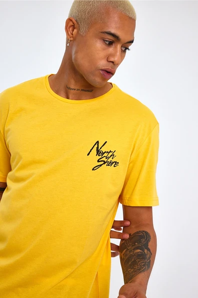 Süperlife Erkek Bisiklet Yaka Oversize Fit Baskılı Tişort spr23TS001 - 9