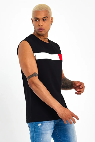 Süperlife Erkek Bisiklet Yaka Regular Fit Garnili Tişort SPR23AT346 - 5