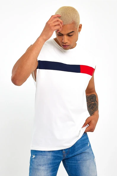 Süperlife Erkek Bisiklet Yaka Regular Fit Garnili Tişort SPR23AT346 - 6