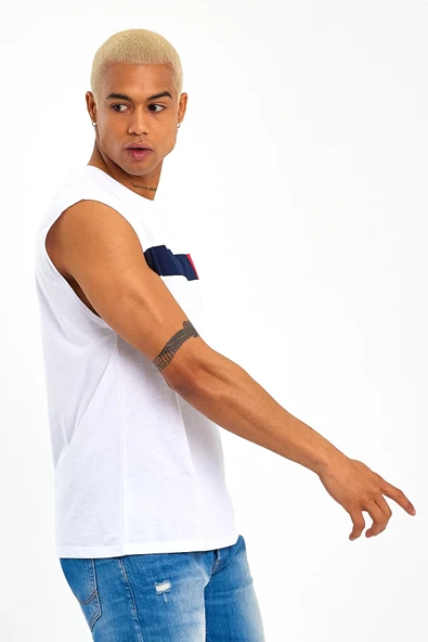 Süperlife Erkek Bisiklet Yaka Regular Fit Garnili Tişort SPR23AT346 - 2