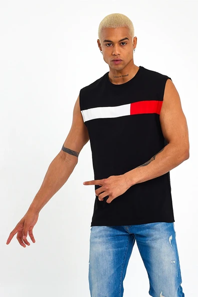 Süperlife Erkek Bisiklet Yaka Regular Fit Garnili Tişort SPR23AT346 - 7