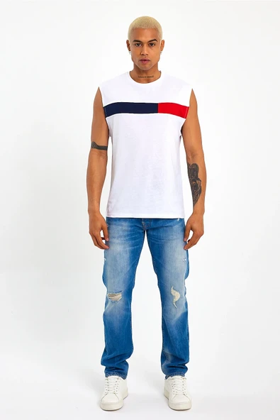 Süperlife Erkek Bisiklet Yaka Regular Fit Garnili Tişort SPR23AT346 - 3