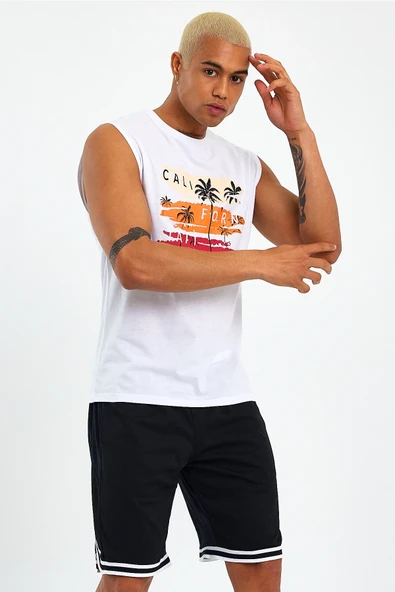 Süperlife Erkek Bisiklet Yaka Regular Fit Baskılı Tişort SPR23AT341 - 5