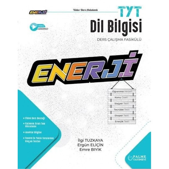 Palme Yayınevi Enerji TYT Dil Bilgisi Ders Çalışma Fasikülü