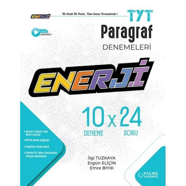 Palme Yayınevi TYT Enerji Paragraf 10 x 24 Denemeleri