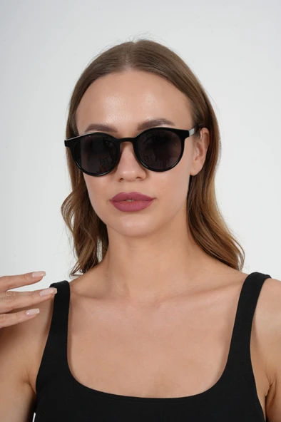 Siyah Yuvarlak Polo Exchange Güneş Gözlüğü - 8