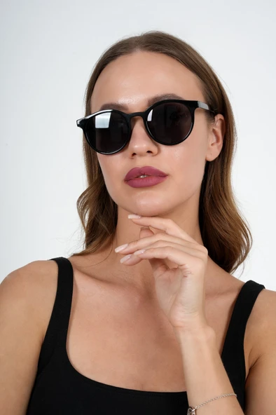 Siyah Yuvarlak Polo Exchange Güneş Gözlüğü - 4