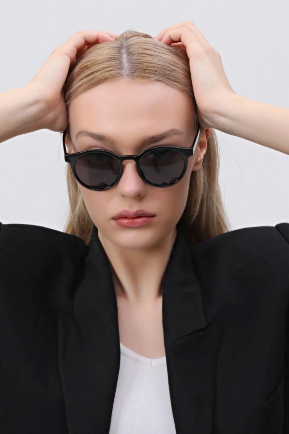 Siyah Yuvarlak Polo Exchange Güneş Gözlüğü - 5