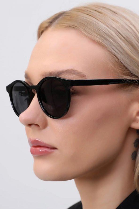 Siyah Yuvarlak Polo Exchange Güneş Gözlüğü - 6