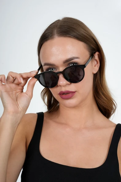 Siyah Yuvarlak Polo Exchange Güneş Gözlüğü - 7