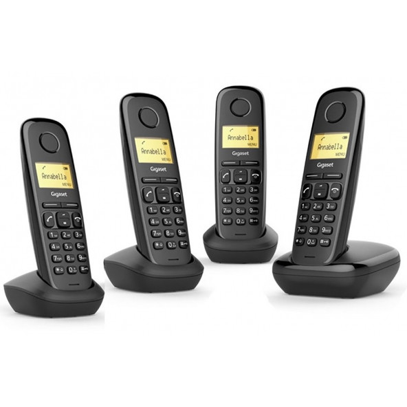 Gigaset 1 Harici 4 Dahili Dect Telsiz Kablosuz Telefon Santrali Siyah