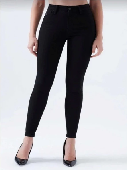 Hacker T 232-1302 Bella Kadın Denim Siyah Likralı Kot Pantolon - Resim 2