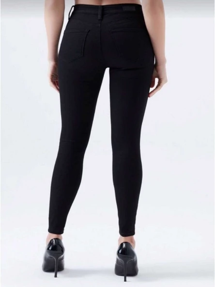 Hacker T 232-1302 Bella Kadın Denim Siyah Likralı Kot Pantolon - Resim 4