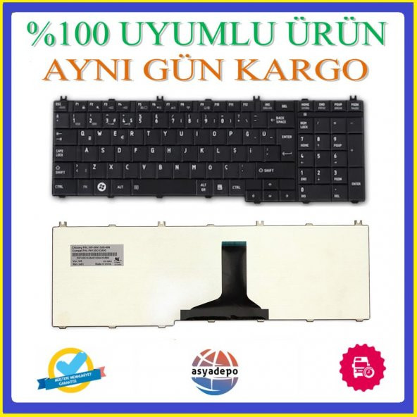 Toshiba Satellite C655-1C8 Klavye Siyah TR