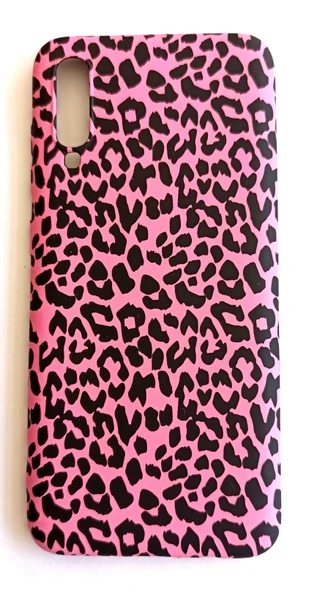 Samsung Galaxy A70 Uyumlu Pembe Leopar Desenli Yumuşak Slikon Kılıf ürün görseli 1