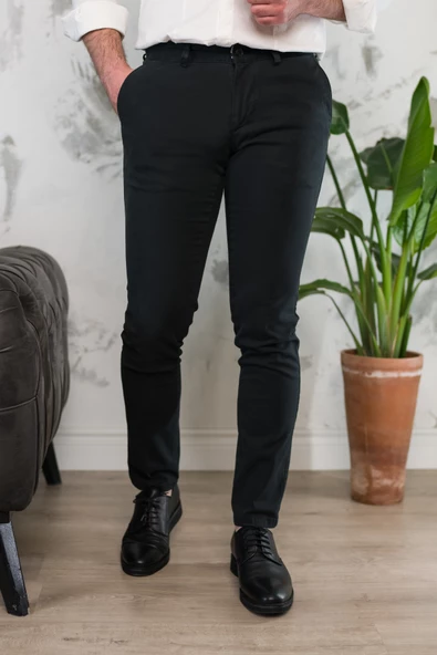 NOTRA SLİMFİT DAR PAÇA ERKEK YAZLIK GABARDİN CHİNO PANTOLON - 6