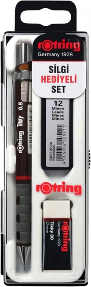 Rotring Tikky 0,5mm  3'lü Okul Seti - Bordo