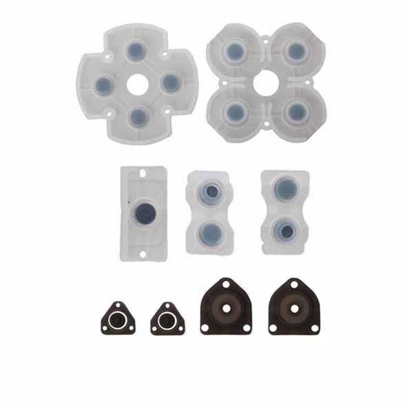 PS4 Kol Tamir 001 011 İç Lastik Takımı TAM SET Silikon PS4 Yedek Parça Rubber Pad