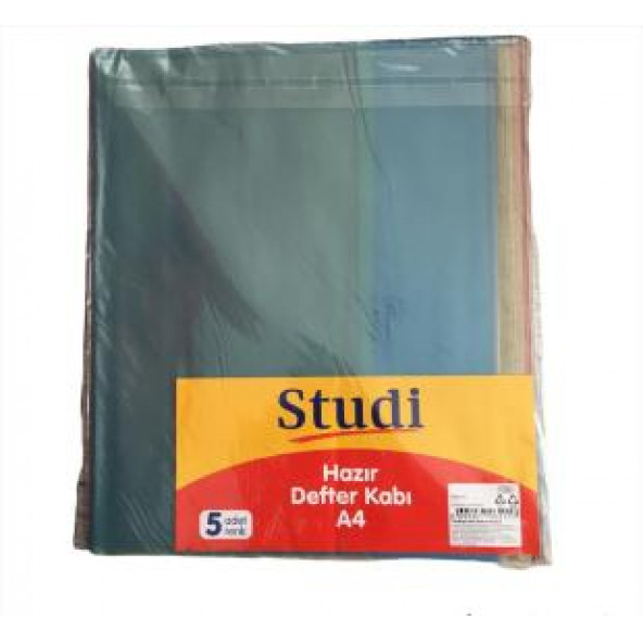 a4 hazır defter kabı 5adet 5 renk - 1