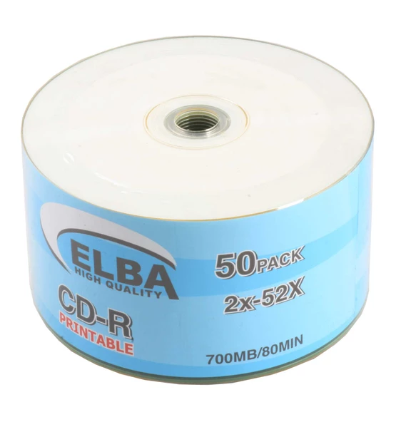 Elba CD-R 700MB-80MIN Printable 50li Shrink