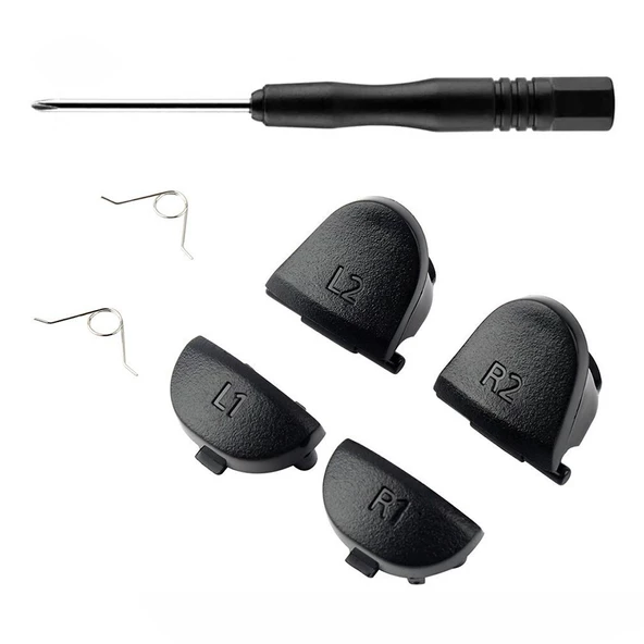 PS4 001 011 010 Tetik ve Tornavida Tamir Seti Playstation 4 Yedek Parça L1 L2 R1 R2