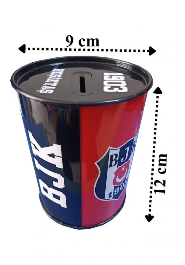 Beşiktaş Metal Kumbara Orta Boy Orjinal Lisanslı 1 Adet Bjk Kumbara Taraftar Kumbara Kara Kartal 12x9 cm - 2