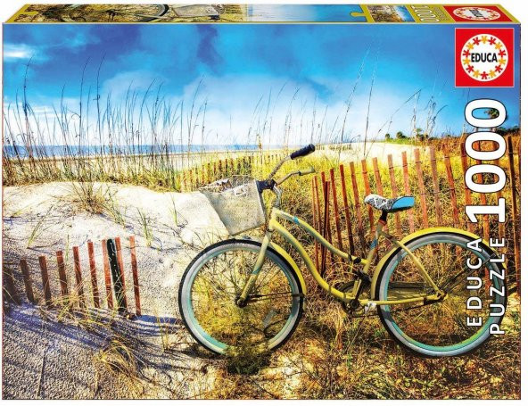 Educa 1000 Parça Yapboz Sahilde Bisiklet Educa Puzzle Yapıştırıcısı Dahil