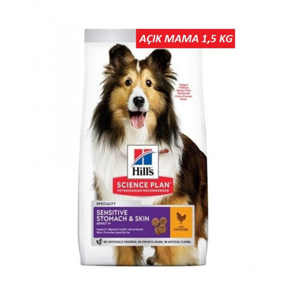 Hill's Adult Sensitive Skin Tavuklu Hassas Yetişkin Köpek Maması 1,5 KG