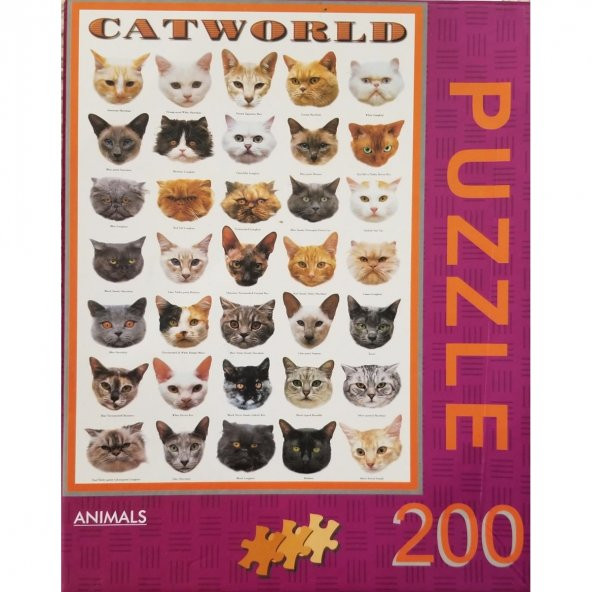 KS Games 200 Parçalı Kedi Puzzle Kedi Yapboz Kedili Yap boz