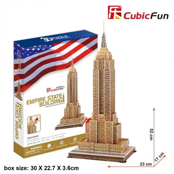 Pal 3 Boyutlu Yapboz Empire State Binası Cubic Fun 3D Puzzle