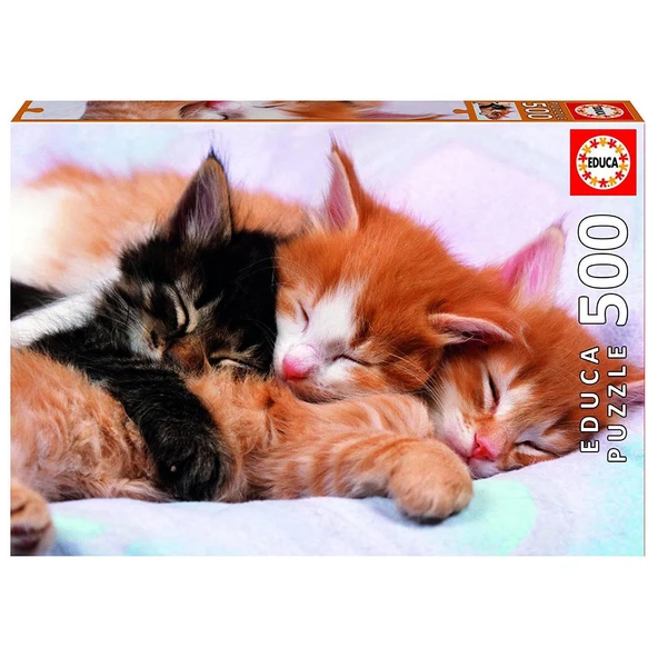 Educa 500 Parçalı Yapboz Sevimli Kediler Educa Puzzle Yapıştırıcısı Dahil
