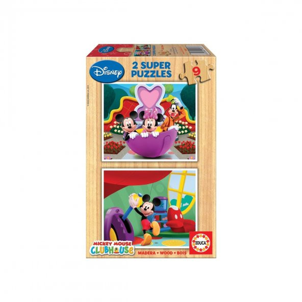Disney Mickey Mouse Ahşap Puzzle 2x9 Parçalı