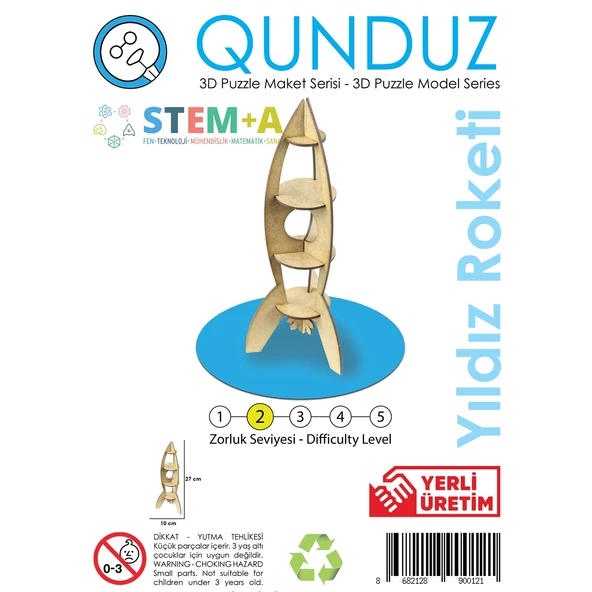 Ahşap Maket Stema Maketleri 2.Seviye Roket