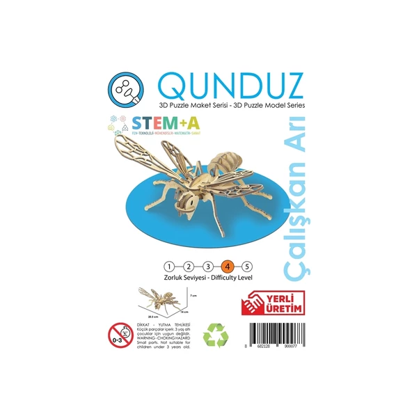 Ahşap Maket Stema Maketleri 4.Seviye Klasik Çalışkan Arı