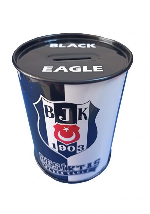 Beşiktaş Metal Kumbara Orta Boy Orjinal Lisanslı 1 Adet Bjk Kumbara Taraftar Kumbara Kara Kartal 12x9 cm