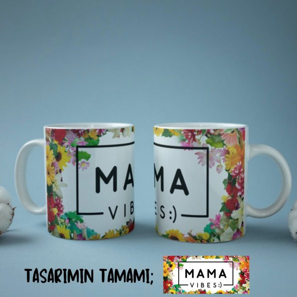 Anne Temalı Yazılı Özel Tasarım Tam Tur Baskılı Kupa Bardak Hediye Çay-Kahve Bardağı Anneler Günü