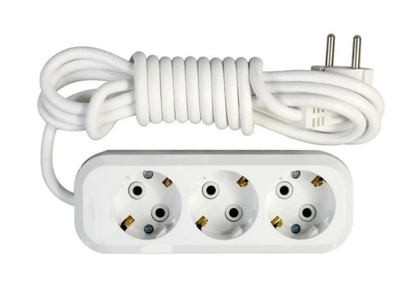 3 METRE 3 LÜ ANAHTARSIZ GRUP PRİZ ürün görseli 1