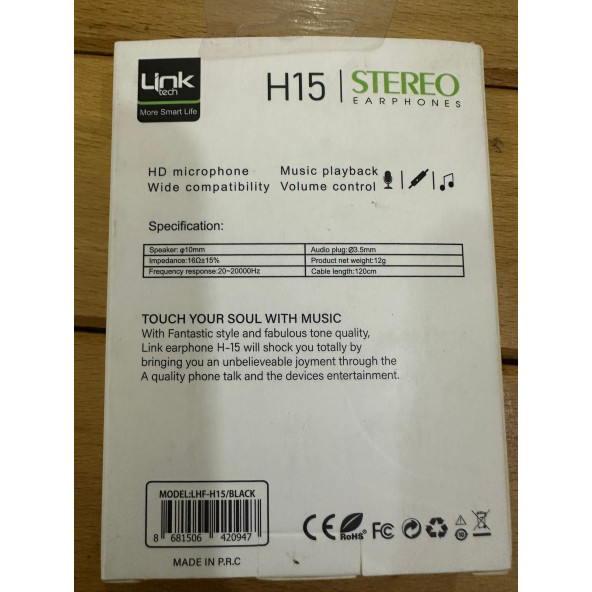 LİNK TECH STEREO KULAK İÇİ KABLOLU KULAKLIK EXTRA BASS MİKROFONLU - 3