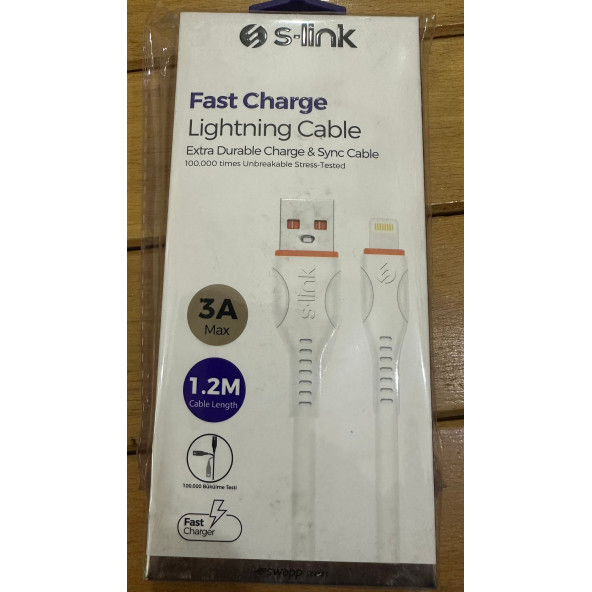 TÜM İPHONE LERE UYUMLU S-LİNK FAST CHARGE + DATA KABLO