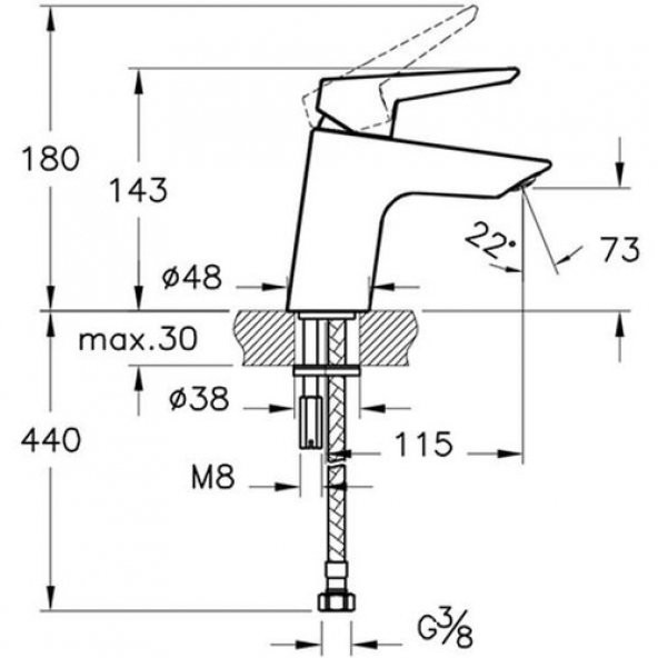 Artema Solid S A42440 Lavabo Bataryası - 2