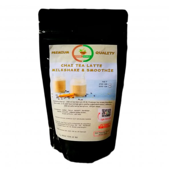 Ice Chai Tea Latte Smoothie & Milkshake - Premium - 250 GR