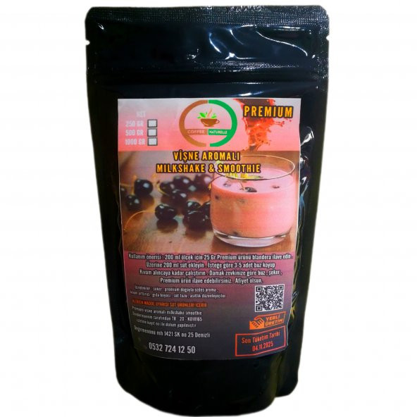 Vişne Aromalı - Milkshake & Smoothie 250 GR