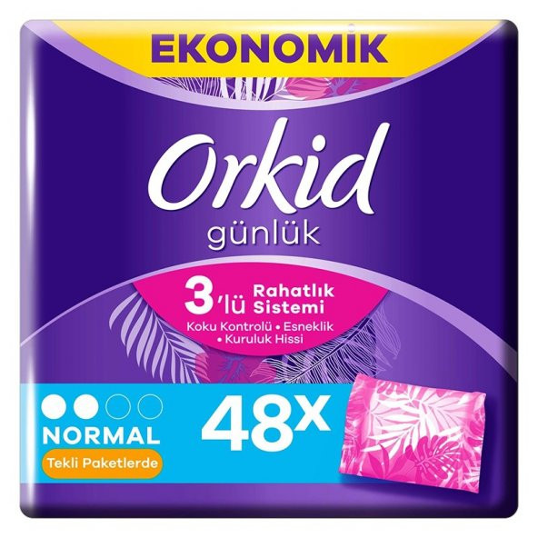 Orkid Günlük Ped Günlük Koruma 48 Adet Dev Ekonomi Paketi (Tekli Paketlerde)