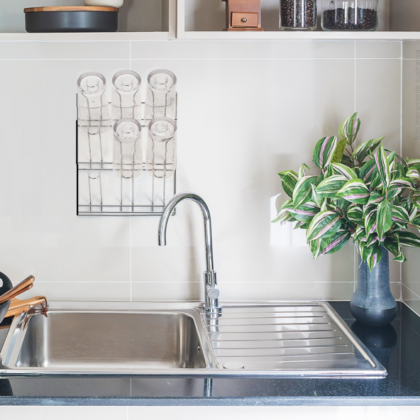 979445-001 BARDAK DÜZENLEYİCİ ASKI VE KURUTMALIK,BULASIKLIK DUVAR MONTE 19x12x24cm - 3