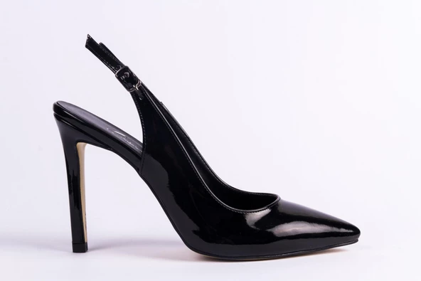 Stiletto Arkası Açık Büyük Numara Bayan Ayakkabısı - 3